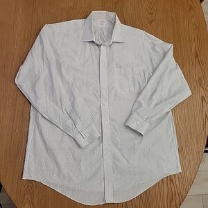Brooks Brothers Dress Shirt Mens 17.5 35‎ Checks Traditional Non Iron All Cotton
